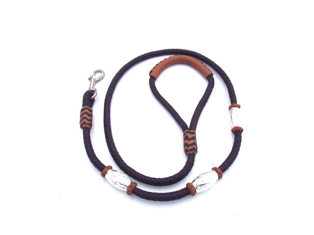 DESIGNER Black & Natural Barrel Snap Dog Lead