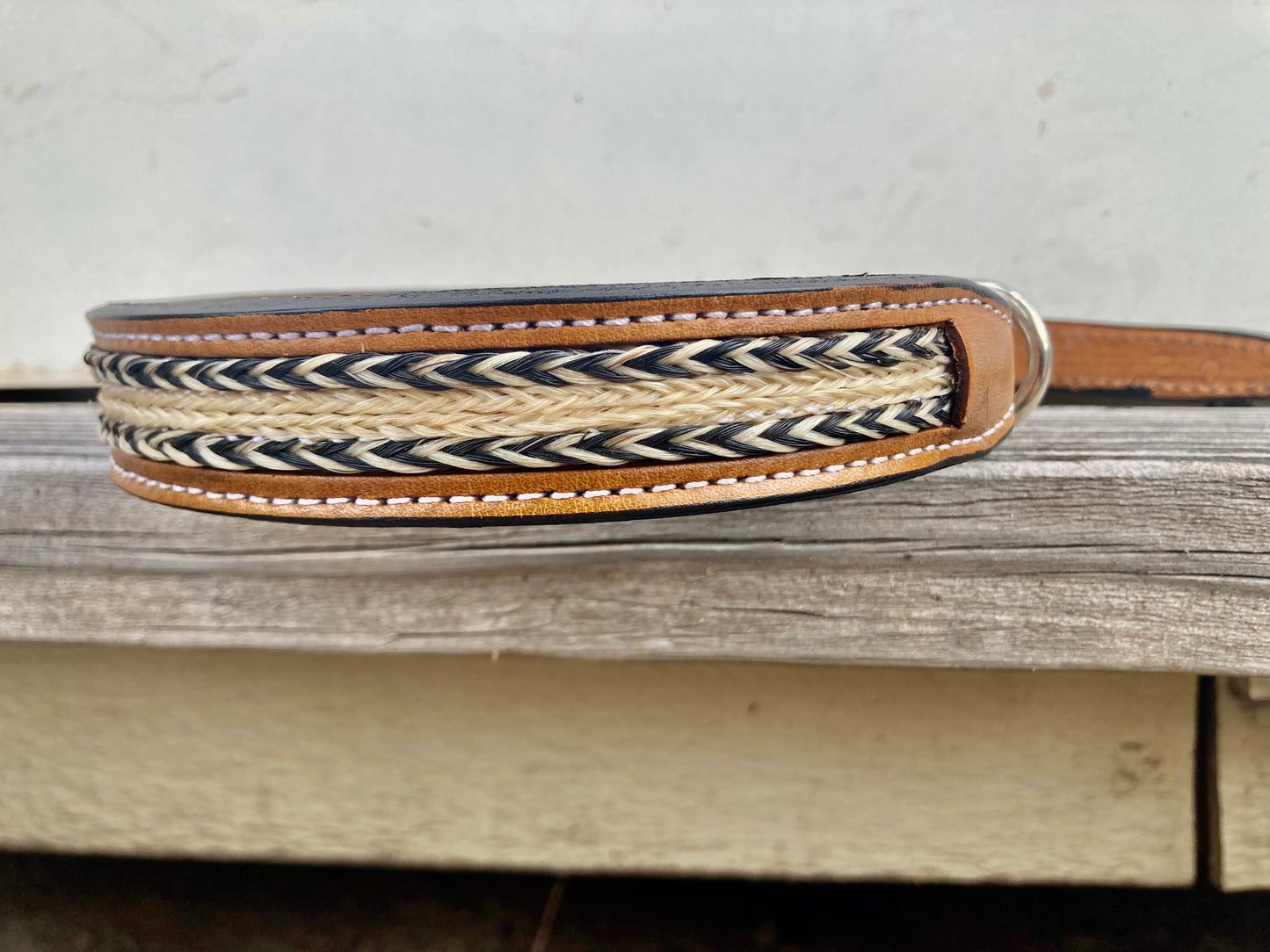 DESIGNER BRAIDED STRIPED Dog Collar