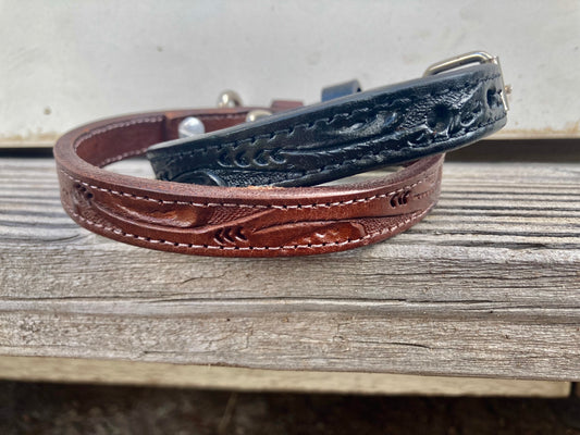 DESIGNER Tooled Dog Collar