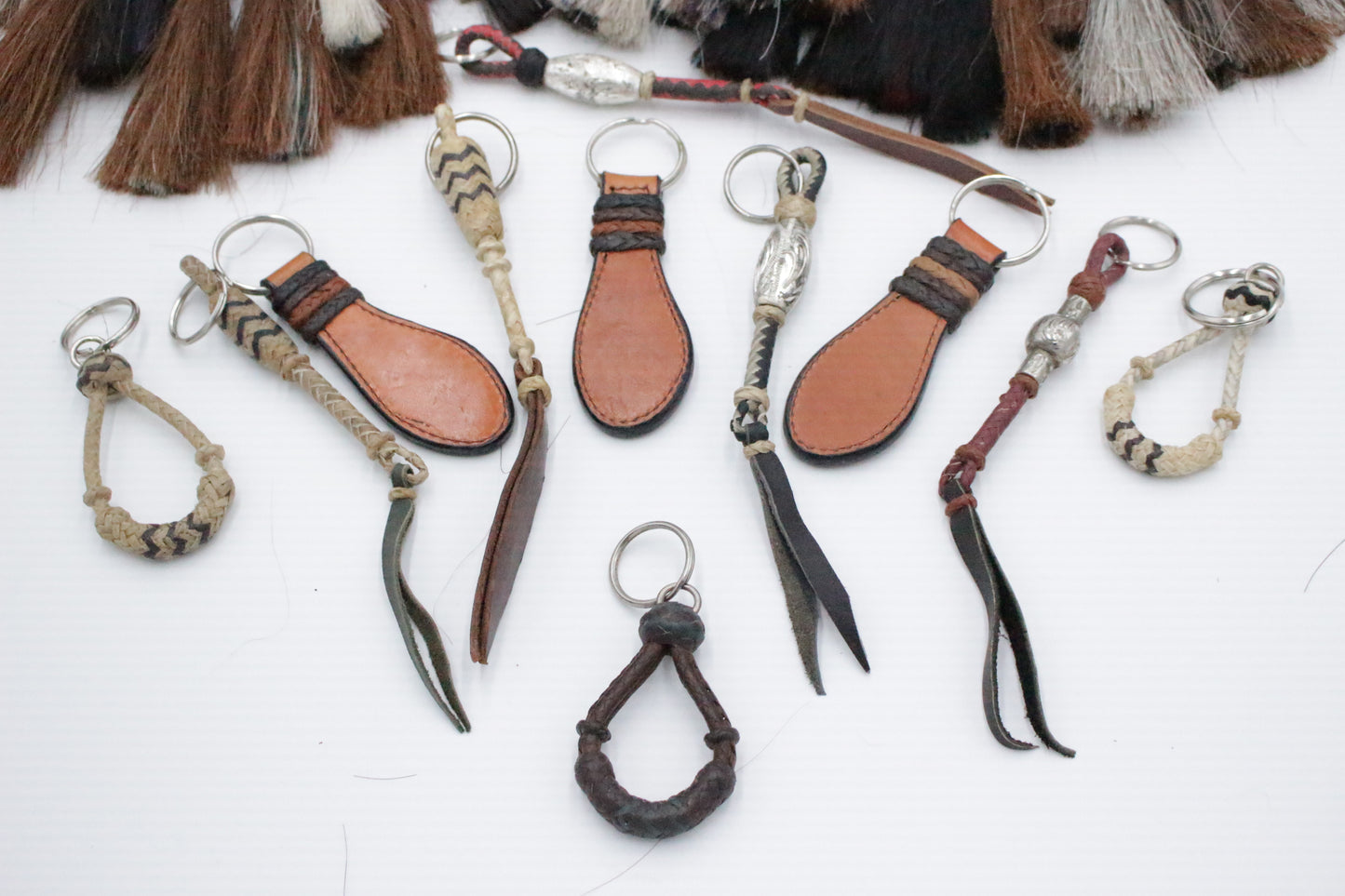 Rawhide & Horsehair Keychains