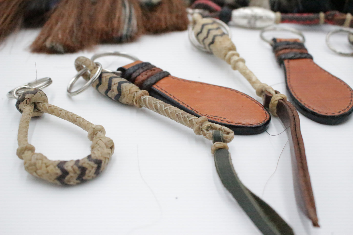 Rawhide & Horsehair Keychains